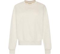 Sweater CALVIN KLEIN JEANS "EMBOSSED MONOLOGO", Damen, Gr. XL (44), vanilla heather, Sweatware, Obermaterial: 100% Baumwolle, unifarben, regular fit normal, Rundhals, eingesetzt Rippbündchen, Sweatshi
