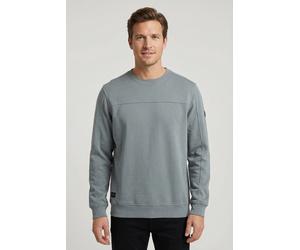Sweater CAMEL ACTIVE, Herren, Gr. XL, grau (stormy blau), Sweatware, Obermaterial: 100% Baumwolle, unifarben, normal hüftbedeckend, Rundhals, Sweatshirts Sweater, mit Rundhals (76641151-XL) stormy bla