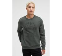 Sweater CAMP DAVID, Herren, Gr. 4XL, schwarz forest, Sweatware, Material: 65% Baumwolle, 35% Polyester, bedruckt, relaxed fit normal, Rundhals, eingesetzt Rippbündchen, Sweatshirts Sweater, mit weiche