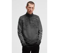 Sweater CAMP DAVID, Herren, Gr. 4XL, schwarz, Sweatware, Material: 100% Baumwolle, bestickt, regular fit normal, hoch geschlossener Ausschnitt, eingesetzt Rippbündchen, Sweatshirts Sweater, aus Baumwo