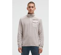 Sweater CAMP DAVID, Herren, Gr. 4XL, silbery, Sweatware, Material: 97% Baumwolle, 3% Polyester, bestickt, regular fit normal, hoch geschlossener Ausschnitt, eingesetzt Bündchen, Sweatshirts Sweater, m