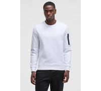 Sweater CAMP DAVID, Herren, Gr. 4XL, weiß, Jersey, Material: 75% Baumwolle, 17% Polyester, 8% Elasthan, bedruckt, regular fit normal, Rundhals, eingesetzt Rippbündchen, Sweatshirts Sweater, mit Baumwo