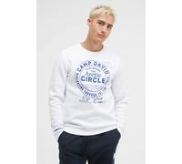 Sweater CAMP DAVID, Herren, Gr. 4XL, weiß, Material: 65% Baumwolle, 35% Polyester, bedruckt, relaxed fit, Rundhals, eingesetzt Rippbündchen, Sweatshirts Sweater, mit weicher Innenseite (26881239-4XL)