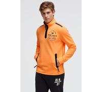 Sweater CAMP DAVID, Herren, Gr. S, orange, Jersey, Material: 65% Polyester, 35% Baumwolle, bedruckt, regular fit normal, hoch geschlossener Ausschnitt, eingesetzt Rippbündchen, Sweatshirts Sweater, mi
