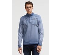 Sweater CAMP DAVID, Herren, Gr. S, vintage indigo, Sweatware, Material: 100% Baumwolle, bestickt, regular fit normal, hoch geschlossener Ausschnitt, eingesetzt Rippbündchen, Sweatshirts Sweater, aus B