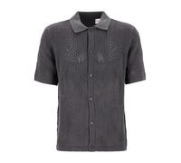 Strickpullover LEVI'S "SWEATER CAMP SHIRT", Herren, Gr. S, schwarz phantom, Strick, Obermaterial: 100% Baumwolle, regular fit normal, ohne Ausschnitt, Rippbündchen, Pullover Strickpullover, mit Strick