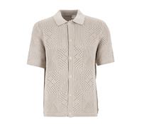 Levi's® Regular Fit Kurzarmhemd aus Baumwoll-Strick in Offwhite, Größe XL