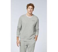 Sweater CHIEMSEE, Herren, Gr. 4XL (68/70), neutral gray melange, 90% Baumwolle, 10% Viskose, unifarben, regular fit normal, Rundhals, abnehmbar Rippbündchen, Sweatshirts Sweater, - in angenehmer Baumw