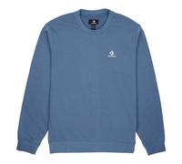 Sweater CONVERSE "GO-TO EMBROIDERED STAR CHEVRON STANDARD-FIT CREW", Mädchen, Gr. XS, blau (lakeside blau), Obermaterial: 80% Baumwolle, 20% Polyester, unifarben, Rundhals, eingesetzt Bündchen, Sweats