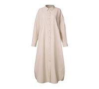 Sweater Damen ang Damen-Cardigan aus Baumwolle und Leinen, einfarbig, Cardigan, langes Taschenhemd Cardigan ang Damen Elegant (A, XXXXL)
