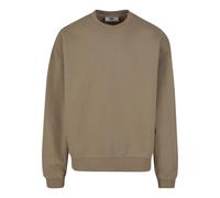 Sweater DEF "DEF DEF Basic Crewneck Pullover", Herren, Gr. S, greige, 80% Baumwolle, 20% Polyester, Rundhals, Sweatshirts Sweater (81950353-S) greige