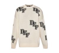 Rundhalspullover DEF "DEF Herren Knit Crewneck" Gr. XXL, schwarz (black) Herren Pullover (16149803-XXL) black