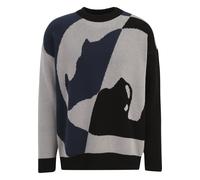 Sweater ECKO UNLTD. "Ecko Unltd. Ecko Unltd. MulticolorLogo Crewneck Pullover", Herren, Gr. XL, schwarz, grau, 50% Baumwolle, 50% Polyacryl, Rundhals, Sweatshirts Sweater (82099414-XL) schwarz, grau