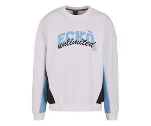 Sweater ECKO UNLTD. "Ecko Unltd. Pullover Drap", Herren, Gr. S, hellweiß, 80% Baumwolle, 20% Polyester, Rundhals, Sweatshirts Sweater (67418234-S) hellweiß