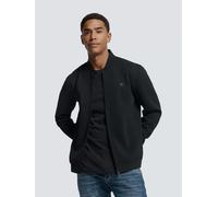 No Excess Sweater Full-Zipper Pique Bomber Herren Schwarz Gr. 3XL Regular-fit Stretch