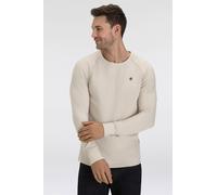 Sweater G-STAR "Jirgi", Herren, Gr. XXL, weiß (weißbait), Sweatware, Obermaterial: 65% Polyester, 35% Baumwolle, unifarben, casual, Rundhals, Langarm angesetztes Bündchen, Sweatshirts, mit Label-Detai