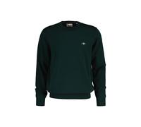 GANT Herren Stirckpullover - CLASSIC COTTON C-NECK, Rundhals, Baumwolle, Regular Fit Dunkelgrün / 2XL XXL Grün