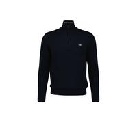 Sweater GANT "Strickpullover CLASSIC COTTON HALF ZIP", Herren, Gr. 4XL, blau, Obermaterial: 100% Baumwolle CO., Sweatshirts Sweater (47851228-4XL) blau
