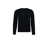 Sweater GANT "Strickpullover COTTON CABLE C-NECK", Herren, Gr. 3XL, blau, Obermaterial: 100% Baumwolle CO., Sweatshirts Sweater (77866809-XXXL) blau