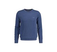Sweater GANT "Strickpullover COTTON PIQUE C-NECK", Herren, Gr. M, blau (jeansblau melange), Obermaterial: 100% Baumwolle CO., Sweatshirts Sweater (36987039-M) jeansblau melange
