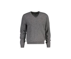 Sweater GANT "Strickpullover EXTRAFINE LAMBSWOOL V-NECK", Herren, Gr. 3XL, grau (grau melange), Obermaterial: 90% Wolle NZW. 10% Polyamid PA., Sweatshirts Sweater (32755625-XXXL) grau melange