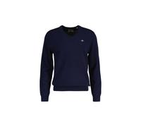 GANT Herren Extrafine Lambswool V-Neck Pullover, Marine, XL