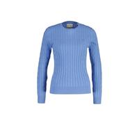 Sweater GANT "Strickpullover STRETCH COTTON CABLE C-NECK", Damen, Gr. L, blau (blau (hydrangea)), Obermaterial: 88% Baumwolle CO. 10% Polyamid PA. 2% Elasthan EL., Sweatshirts Sweater (11770168-L) bla