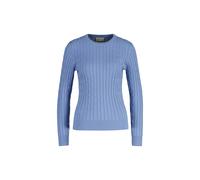 Sweater GANT "Strickpullover STRETCH COTTON CABLE C-NECK", Damen, Gr. S, blau (hellblau), Obermaterial: 88% Baumwolle CO. 10% Polyamid PA. 2% Elasthan EL., Sweatshirts Sweater (87761532-S) hellblau