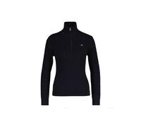 Sweater GANT "Strickpullover STRETCH COTTON CABLE HALF-ZIP 1er Pack", Damen, Gr. XS, blau, Obermaterial: 88% Baumwolle CO. 10% Polyamid PA. 2% Elasthan EL., Sweatshirts Sweater (73998805-XS) blau