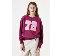 Sweater GARCIA, Mädchen, Gr. 176, plum rose, Sweatware, Obermaterial: 80% Baumwolle, 20% Polyester, bedruckt, regular fit normal, Rundhals, Rippbündchen, Sweatshirts Sweater, mit Print for GIRLS (9157