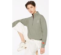 Sweater HARLEM SOUL, Damen, Gr. L, grün (sage), Sweatware, Material: 65% Baumwolle, 35% Polyester, bedruckt, regular fit normal, hoch geschlossener Ausschnitt, eingesetzt Rippbündchen, Sweatshirts Swe