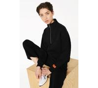 Sweater HARLEM SOUL, Damen, Gr. M, schwarz, Sweatware, Material: 65% Baumwolle, 35% Polyester, bedruckt, regular fit normal, hoch geschlossener Ausschnitt, eingesetzt Rippbündchen, Sweatshirts Sweater