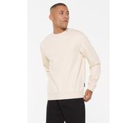 Sweater HARLEM SOUL, Herren, Gr. L, beige (ecru), Material: 65% Baumwolle, 35% Polyester, unifarben, regular fit, Rundhals, eingesetzt Rippbündchen, Sweatshirts Sweater, mit weicher Innenseite (344888