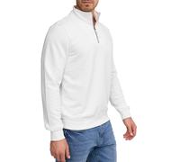 Sweater INDICODE "INPortal", Herren, Gr. XL, weiß (sanftes weiß), Sweatware, Obermaterial: 60% Baumwolle, 40% Polyester, unifarben, regular fit hüftlang, Rundhals, Rippbündchen, Sweatshirts (33844863-