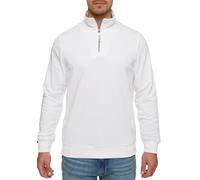 Sweater INDICODE "INPortal", Herren, Gr. M, weiß (sanftes weiß), Sweatware, Obermaterial: 60% Baumwolle, 40% Polyester, unifarben, regular fit hüftlang, Rundhals, Rippbündchen, Sweatshirts (33844863-M