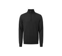 Strickpullover mit Troyer-Kragen Modell 'Dario' L men Black