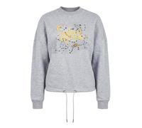Sweater JUST RHYSE "Just Rhyse Damen Just Rhyse Stars Crewneck", Damen, Gr. L, erdgrau, 65% Baumwolle, 35% Polyester, bedruckt, Rundhals, Sweatshirts Sweater (77149033-L) erdgrau