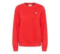 Sweater KAFFE "KAFFE Sweatshirt KALIDDY", Damen, Gr. M, rot (lollipop), Obermaterial: 85% Baumwolle CO. 15% Polyester PES., Sweatshirts Sweater (41547751-M) lollipop