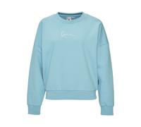 Sweater KARL KANI "Karl Kani Damen KW232-028-1 KK Woven Signature Crew", Damen, Gr. XS, light blau, 80% Baumwolle, 20% Polyester, Rundhals, Sweatshirts Sweater (97138842-XS)