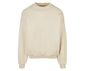 Sweater KARL KANI "Karl Kani Small Signature Essential Os Crew", Damen, Gr. S, beige (sand), 65% Baumwolle, 35% Polyester, unifarben, Rundhals, Sweatshirts Sweater (13186507-S) sand