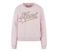 Sweater KARL KANI "Karl Kani Varsity Star Crewneck", Damen, Gr. XS, rosa (pink), 65% Baumwolle, 35% Polyester, Rundhals, Sweatshirts Sweater (81896538-XS) pink