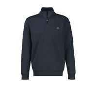 Sweater LERROS, Herren, Gr. XL, blau (classic navy), Sweatware, Obermaterial: 53% Polyester, 41% Viskose, 6% sonstige Fasern, unifarben, normal hüftbedeckend, Rundhals, Bündchen, Sweatshirts Sweater, 