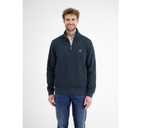 Sweater LERROS, Herren, Gr. XL, classic navy, Sweatware, Obermaterial: 100% Baumwolle, unifarben, normal hüftbedeckend, Bündchen, Sweatshirts Sweater, mit Troyer-Reißverschluss (76479568-XL) classic n