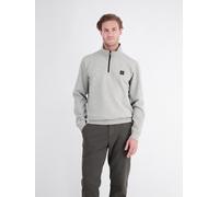 Sweater LERROS, Herren, Gr. XL, grau (platinum grau melange), Sweatware, Obermaterial: 53% Polyester, 41% Viskose, 6% sonstige Fasern, meliert, normal hüftbedeckend, Rundhals, Bündchen, Sweatshirts Sw