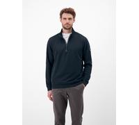 Sweater LERROS "SELA", Herren, Gr. M, storm blau, Sweatware, Obermaterial: 90% Baumwolle, 10% Polyester, unifarben, normal hüftbedeckend, Rundhals, Bündchen, Sweatshirts, mit Troyer-Reißverschluss (63