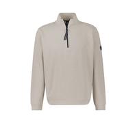 Sweater LERROS "SELA", Herren, Gr. XXL, nordic olive, Sweatware, Obermaterial: 90% Baumwolle, 10% Polyester, unifarben, normal hüftbedeckend, Rundhals, Bündchen, Sweatshirts Sweater, mit Troyer-Reißve