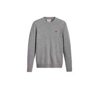 Sweater LEVI'S "Strickpullover Original Housemark Sweater 1er Pack", Herren, Gr. XXL, grau, Obermaterial: 80% Wolle mw. 20% Polyamid PA., Sweatshirts Sweater (15313849-XXL) grau
