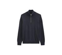 Troyer MARC O'POLO, Herren, Gr. M, schwarz (schwarz navy), Strick, Obermaterial: 54% Baumwolle, 29% Schurwolle, 17% Polyamid, regular fit normal, Bündchen, Pullover Troyer, regular aus weichem Bio-Bau