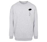 Sweater MERCHCODE "Merchcode Love In The Air Sweat Crewneck", Herren, Gr. XXL, grau, 65% Baumwolle, 35% Polyester, bedruckt, Rundhals, Sweatshirts Sweater (65047740-XXL) grau