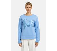 Sweater MILANO ITALY, Damen, Gr. M, blau (ocean), Sweatware, Material: 55% Polyamid, 45% Baumwolle, Glitzermuster, regular fit normal, Rundhals, eingesetzt Bündchen, Sweatshirts Sweater, mit Paillette